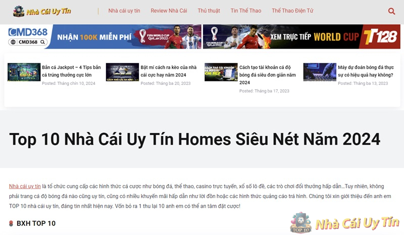 Giới thiệu nhà cái uy tín